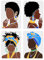FINGERINSPIRE 4 Stück Beauty African Tribal Girl Malschablonen 21x29.7 cm Junges Mädchen Gesicht Silhouette Schablone Wiederverwendbare PET Aushöhlungs Bastelvorlage Zum Malen An Wänden Holzmöbeln