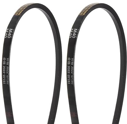 uxcell 2Pcs M-40 Rubber V Belt Drive Belt 40 Pitch Girth 10mm W 5.5mm H | Transmission, JIS Standard Industrial Power Belt for Machinery Mower
