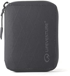 Lifeventure Portafoglio pieghevole con cerniera Lifeventure X-Pac, portafoglio con protezione RFiD e chiusura a cerniera