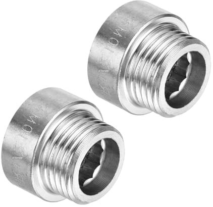 PATIKIL Douche Tête Extension Bras, 2 Paquet 201 Inox Acier G1/2 Mâle à Femelle Filetage 20mm Longueur Tuyau Raccord Douche Tête Rallonge