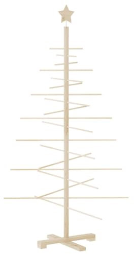 vidaXL Albero di Natale Decorativo in Legno 150 cm Legno Massello Pino, Albero di Natale Decorativo, Albero Natalizio Decorativo, Albero Natalizio