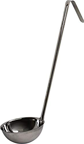 Sterling Ventures UK Ltd Professional Ladle Stainless Steel Soup Ladle, Sturdy Soup Ladle with Long Handles Portion Control Serving Spoons Ladle Gravy for Cooking Soup Sauce (Size: 4oz)