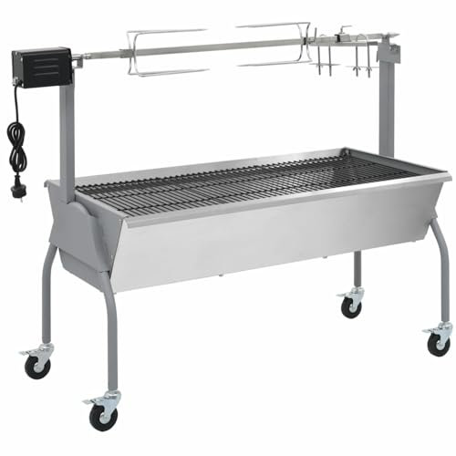 Homgoday Barbecue XL a Carbone con griglia e girarrosto Elettrico, Mobili per Casa Interno Esterno Soggiorno Camera da Letto