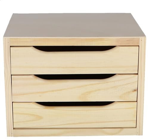 WELL HOME - Cajonera con 3 cajones 39x30x29,5cm