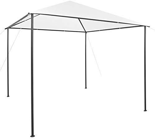 ZEYUAN Pavillon, Faltpavillon, Pergola, Partyzelt, Standmarkise, Sonnenzelt, Garten Pavillion, Grillpavillon, 3x3x2,9 m Weiß 180 g/m²