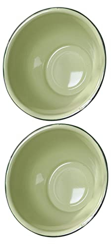 ABOOFAN 2 Pz ciotola smaltata ciotole di riso giapponesi mini contenitori per alimenti arredamento Home decor forniture per la casa bacino d'epoca smalto zuppiera antico tazza decorare