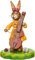 Hubrig Volkskunst GmbH Hasenmusikant Mädchen mit Kontrabass - 10 cm