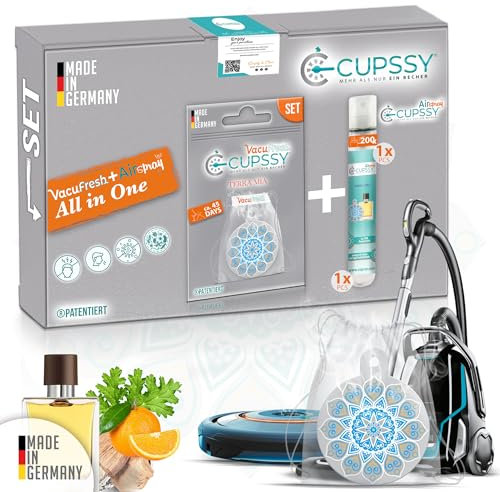 Cupssy Staubsauger Duft: Terre D´Hermes Parfüm - 1X Set AirPad + AirSpray für Ihr Staubsauger und Haushalt