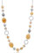 FULU AUTUMN Collier de Perles Long en Argent - Collier Boheme avec des Cristaux et des Perles en Pierre Naturelle Bijoux Fantaisie - Belle Idée de Cadeau de Fête Des Mères(Beige)
