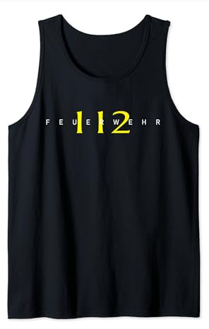 Feuerwehr Notruf 112 Rettungsdienst Firefighter Designmotiv Tank Top