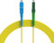 nexinex - 25m Glasfaserkabel LC/APC auf SC/UPC Patchkabel | LWL Simplex Singlemode OS2 FTTH Glasfaser Lichtwellenleiter Kabel