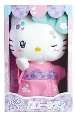 JEMINI | Peluche Hello Kitty Kimono Kawaï | 22 Cm | Finition Douce | Licence Officielle | Design Japonais | Livrée en Boîte | Jouet Collectible | Idée Cadeau Enfant | Multicolore | 024406