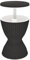 QZZCED Mesa de Exterior Mesa para Patio Mesa de terraza Mesa Nevera 3 en 1 Polipropileno Negro Adecuado para Patios, Exteriores, Balcones
