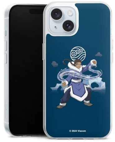 Silikon Hülle kompatibel mit Apple iPhone 15 Case transparent Handyhülle Avatar - Der Herr der Elemente Katara Offizielles Lizenzprodukt