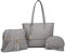 Miss Lulu Damen Handtasche Henkeltasche 3 Stück Sets, große Shopper Tote Bag, Umhängetasche mit Quaste Geldbörse mit verstellbare Schulterrie