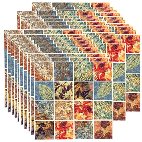 Ledeak 30 Pièces Mosaïque Stickers Carreaux Muraux, Credence PVC Adhesive pour Cuisine Salle de Bain, Imperméables Stickers Carrelage, Résistant à la Chaleur Autocollant Carreau (Feuilles)