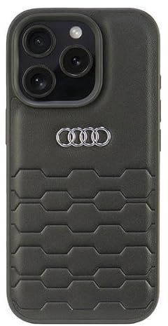 Audi Kunstledert Hülle für iPhone 16 Pro 6.3 schwarz AU-TPUPCIP16P-GT/D2-BK