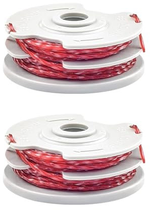 Yutherfur 2Pcs Double Strimmer Spool and Line 1.5mm Replacement Strimmer Spool Strimmer Wire Compatible with Flymo Grass Trimmer FLY021, 513937190 (Red)