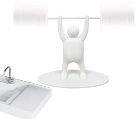 Tissue Dispenser Funny Weightlifting Toilet Roll Holder for 2 Toilet Rolls, Toilet Roll Holder, Bathroom Decoration, Funny Paper Roll Holder for the Bathroom