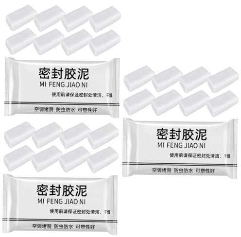 Angoily 3 Sätze Fliese Kleben Bodenfliesen Schälen Und Kleben Wasserfest Stiftlicht Caulkmate Wall Repair Paste Kleber Reparieren Ton Zum Klimatisieren Von Löchern Zement Weiß 20 Stück * 3