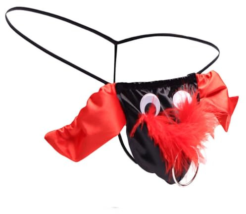Anzhee Sexy Herren String Thong Unterwäsche für Männer Tanga Thong G String Unterhosen Schwein Bulle Cosplay Lustige Kostüm 1 Stück Bulle