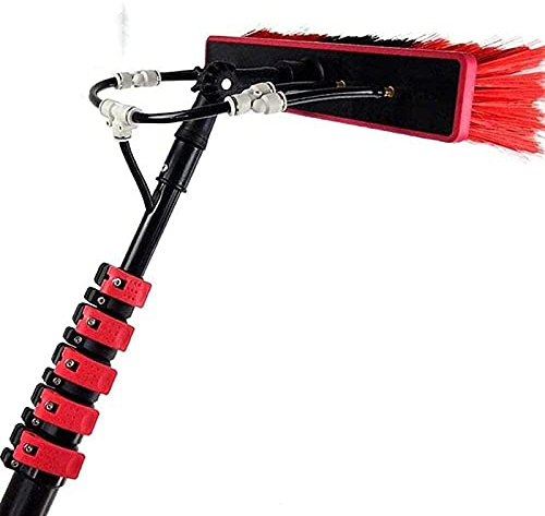 GHFXSCV Asta per la Pulizia delle finestre, Kit per la Pulizia delle finestre, Asta alimentata da Acqua/Tubo, Attrezzatura per la Pulizia delle finestre, Pulizia di Pannelli fotovoltaici e