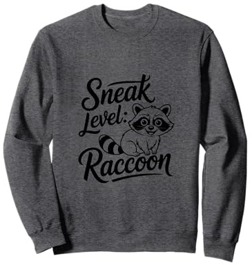Sneak Level Funny Trash Panda Raccoon Meme Sweatshirt