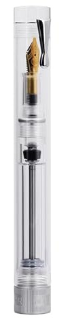 ERRORY Clear Vacuum Fill Fountain Pen Fine Nibs Visible Vacuum Filling Fountain Pen