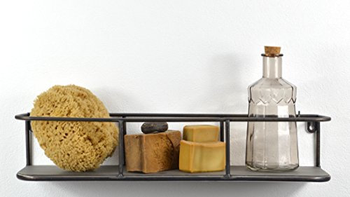 Schmiedegarten Hängeregal im Industrie Stil aus Metall - Wandregal im Vintage Shabby Style - Badregal