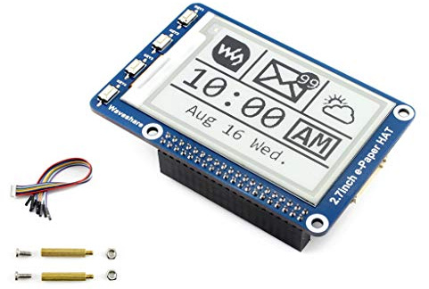 264x176 Resolution 2.7 Inch e-Paper Display HAT E-Ink Screen LCD Module SPI Interface with Embedded Controller for Raspberry Pi 2B 3B 3B+ 4B Zero Zero W/Arduino/STM32/Jetson Nano