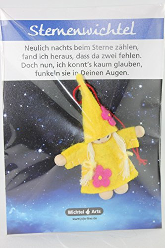 JoJo, Wichtel Arts, J023-089, Sternenwichtel, Filz, 8cm, gelb