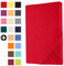 Heim24h Drap-Housse revêtement Matelas en 100% Coton, Rouge - 140x200x30 cm