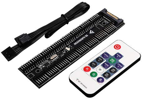 Barrow 16 Way SATA Power, 6Pin - 5v RGB Controller with Remote