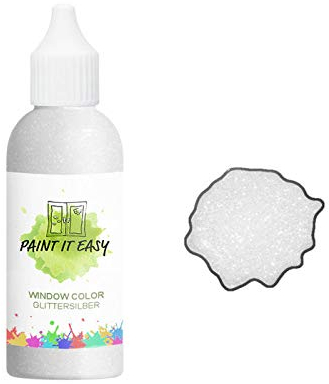 PAINT IT EASY Window-Color-Farben/Fenstermalfarben 85ml Glitter-Silber