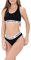 Vincenzo Bellini Damen Unterwäsche 3er Set - Schwarz – Bestehend aus Bralette und Strings- Hochwertige Baumwolle, Atmungsaktiv & Komfortabel, Perfekt für Sport & Alltag (S)
