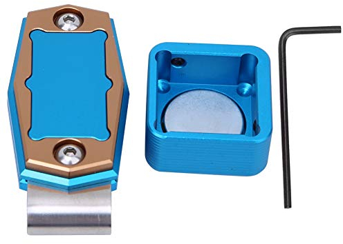 Vbest life Mini Tragbare Magnetische Billard Kreide Fall Cue Kreide Box Halter mit Festem Clip Pool Snooker Sportzubehör(Blau)