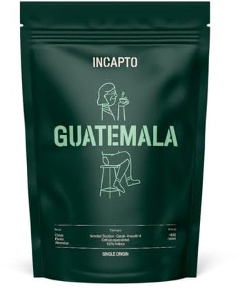 Incapto Café en Grano de Especialidad 1kg | Origen Guatemala | 100% Arábica | Specialty Coffee 86.25 puntos SCA | Tueste Natural y Artesanal | Finca Quetzaltenango, Mujeres de Chuva