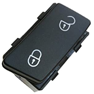 Bouton de Commutation de déverrouillage de Serrure de Porte Centrale côté conducteur pour VW Caddy Touran 2003 2004 2005 2006 2007 2008 2009 2010 2011 + (Color : Red)