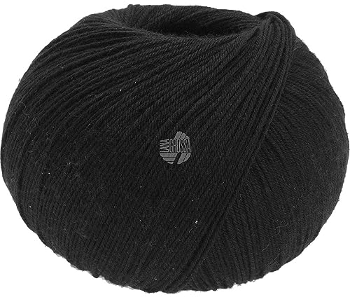 LANA GROSSA Meilenweit Seta | Sockengarn mit Seidenanteil, waschmaschinenfest | Handstrickgarn 55% Schurwolle (Merino), Polyamid, & Seide | 100g Wolle zum Stricken & Häkeln | 400m Garn FB16