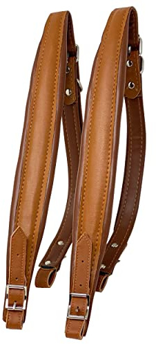 D'Luca Adjustable Accordion Shoulder Straps Set Brown