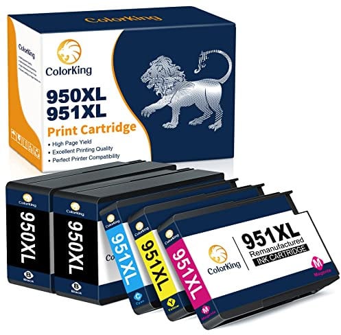 ColorKing 950XL 951XL Druckerpatronen Kompatibel für HP 950XL 951XL Multipack für HP Officejet Pro 8610 8600 8620 8100 8615 8616 8625 8630 276dw (Schwarz, Cyan, Magenta, Gelb, 5 Stück)