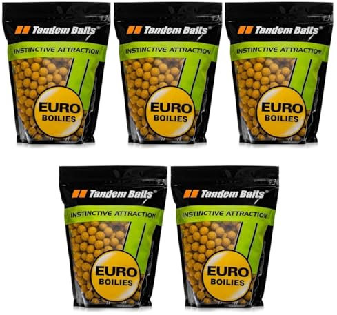 Tandem Baits Karpfen Futter Angelfutter Futterboilies Karpfenboilies Euro Boilies 5-er Set 16 mm 1 kg Zitrus