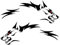 Ekakashop Autoaufkleber Wolf Totem Auto Sticker 3D Wolf Aufkleber Emblem Aufkleber Auto Seitenkörper Aufkleber Wasserdichter Vinyl Aufkleber Motorhaube Aufkleber Dekorativer Autoaufkleber Schwarz