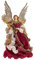 Magie di Natale Angelo per presepe statuetta con vestiti in velluto 36 cm decorazione natalizia
