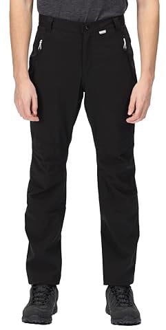Regatta Mens Dayhike Waterproof Trousers with Stretch Lining, Breathable & Windproof - Perfect for Outdoors, Walking, Hiking & Trekking Black