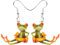 LONYOO Acryl Funny Frosch Ohrringe Dangle Charms Anime Sommer Ohrringe für Frauen Mädchen Schmuck Frosch Geschenke (Gelb)
