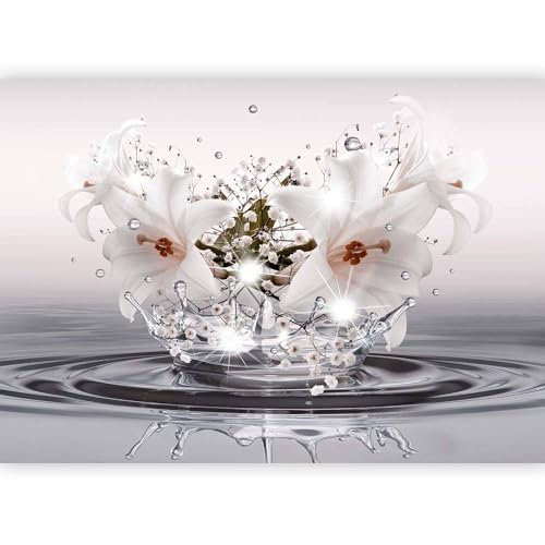 murando PREMIUM Papier peint Fleurs Lys 300x210 cm Décoration Murale XXL Poster Tableaux Muraux Tapisserie Photo Trompe l'oeil Illusion Nature Plante b-C-0931-a-a