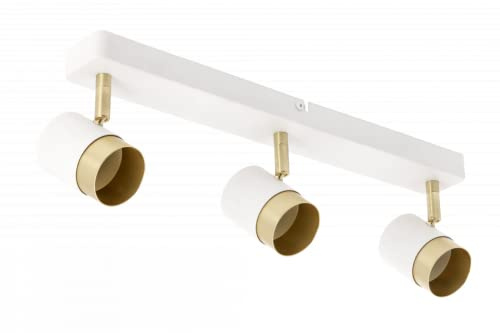 GTV lighting - Deckenleuchte ORIO - alluminium - LED Deckenlampe - IP20 - Deckenspot 3-flammig - schwenkbarer Deckenstrahler - Modern Strahler Deckenspot für Küche, Wohnzimmer, Schlafzimmer - Weiß