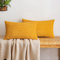 EMEMA Kordsamt Kissenbezug Herbst Granulat Dekorative Sofakissen Dekokissen Kissenbezüge Couchkissen Kissenhülle Weich Kissen Bezug Zierkissen für Sofa Couch Wohnzimmer 2er Set 30x50 cm Kurkuma