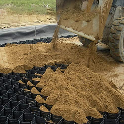 BBHW rasengitter Kunststoff 2 Zoll Wabengeogitter, Faltbare Garteneinfahrt Kies Gitter Bodengitter Schuppen Basis System Kit, Geeignet für Erdrutsche zu Verhindern (Size : 1x1M/3.3x3.3FT)